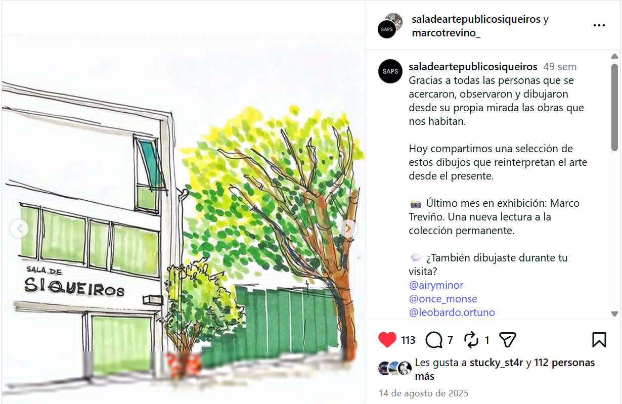Publicación en Instagram