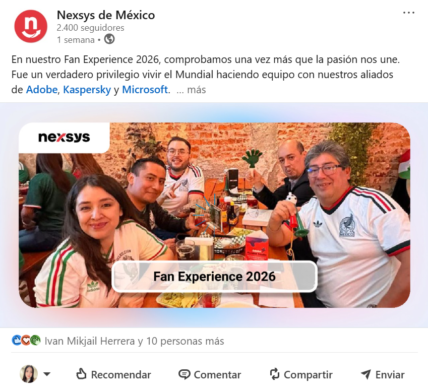 Publicación en LinkedIn